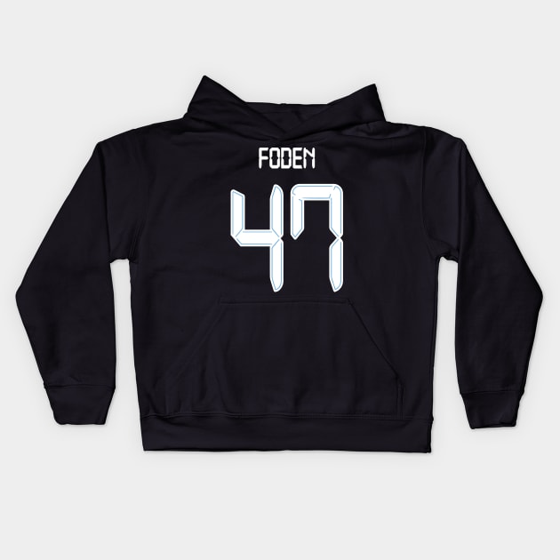 Phil Foden Man City 47 shirt Kids Hoodie by Alimator